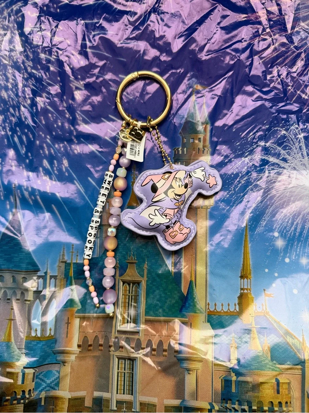 Disney Minnie Mouse Lavender Witch Keychain for Kids